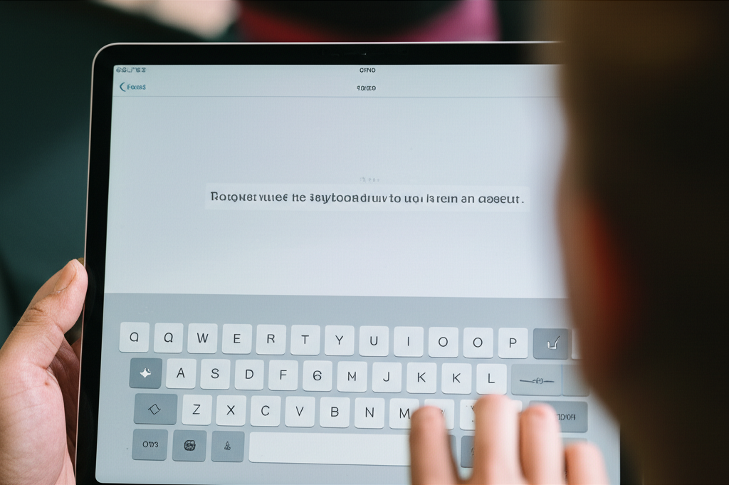 Generate a high-quality, relevant image prompt for an article about: How to Fix iPad Keyboard Not Wo