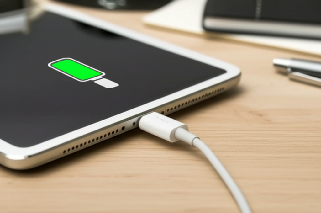 Generate a high-quality, relevant image prompt for an article about: How to Fix iPad Charging Slowly