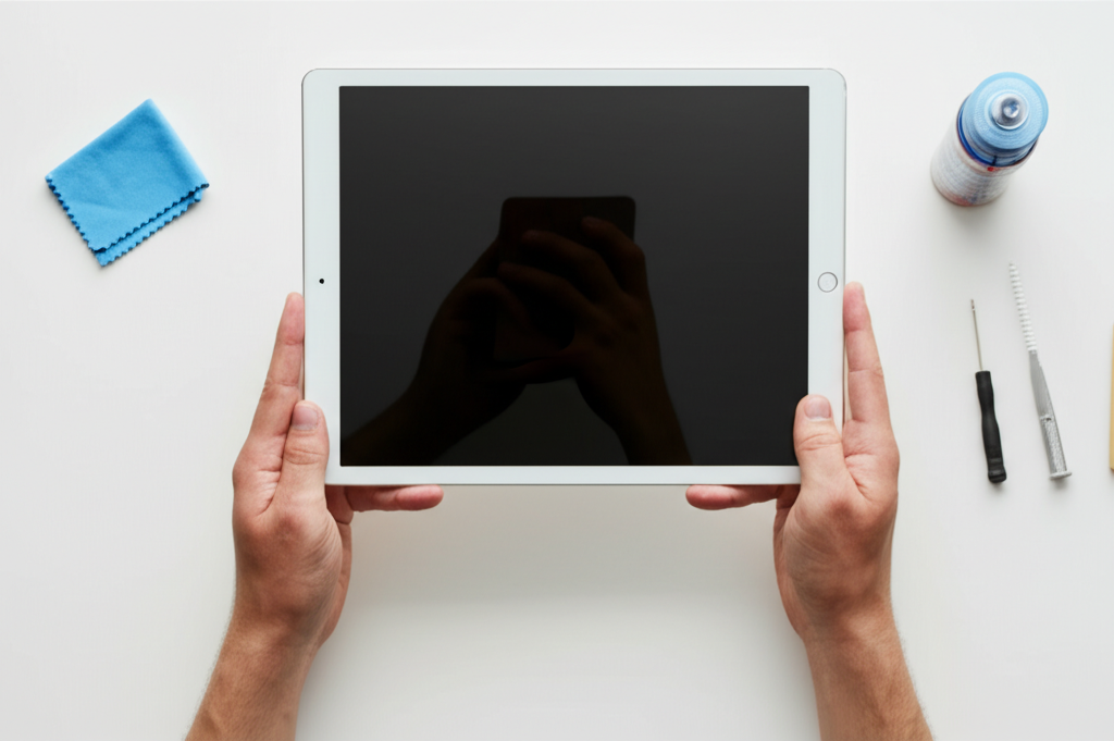 Generate a high-quality, relevant image prompt for an article about: How To Fix iPad Pro 12.9 Camera