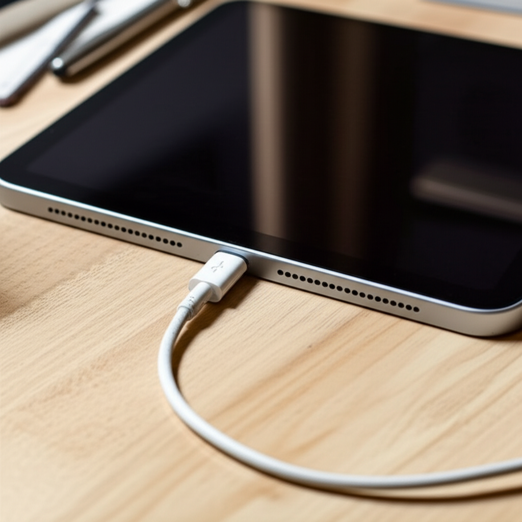 Generate a high-quality, relevant image prompt for an article about: How to FIX iPad Air 5 Not Charg