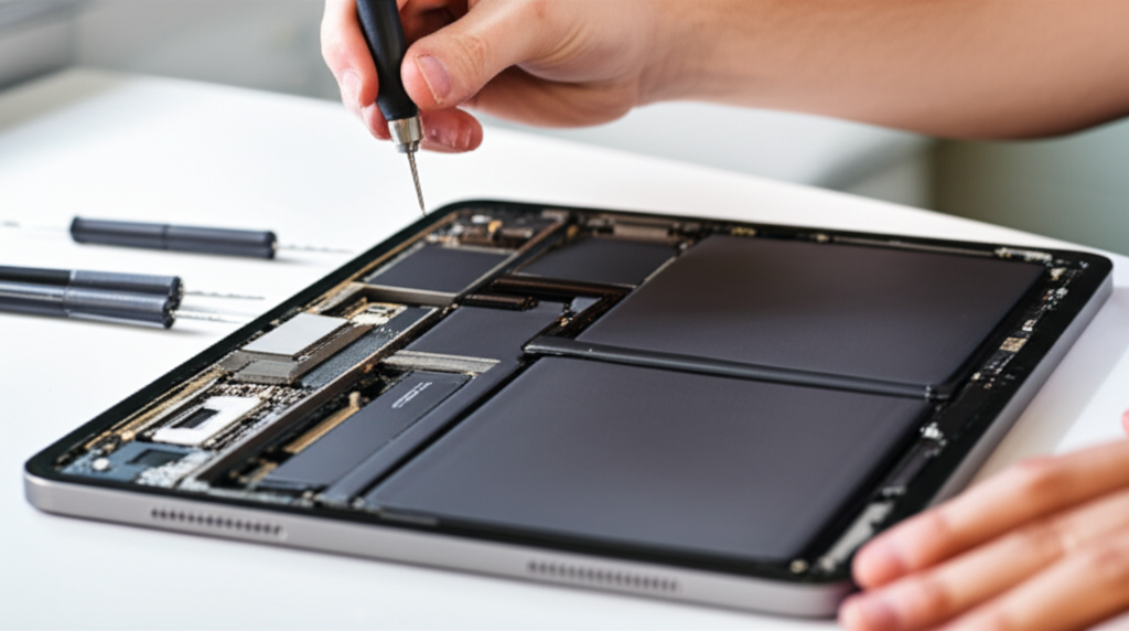 Generate a high-quality, relevant image prompt for an article about: How to Fix iPad Air 5 Battery D