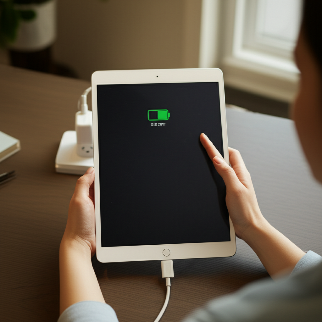 Generate a high-quality, relevant image prompt for an article about: Why Does My iPad Charge Slowly?